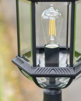 Details of "Hemingway" Classic Bird-Cage Garden Lamp Post