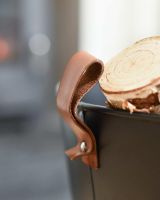 Close-Up of Handles for Large "Logs" Black Log Basket