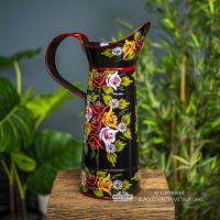 Black Traditional Jug in an Hand Painted Finish Black Traditional Jug in an Hand Painted Finish