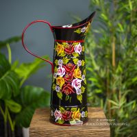 Hand Painted Narrowboat Jug Finished in Black Hand Painted Narrowboat Jug Finished in Black