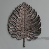 Large Black Palm Leaf Ornamental Wall Art