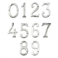 Large Satin Chrome House Numbers Large Satin Chrome House Numbers