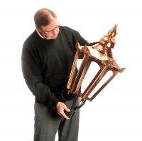 Copper Concordia Hexagonal Extra Large Lantern & Lamp Post Set