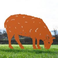 Ewe Sheep Feeding Silhouette in Orange Ewe Sheep Feeding Silhouette in Orange