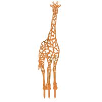 Rustic Giraffe Silhouette on White Background Rustic Giraffe Silhouette on White Background