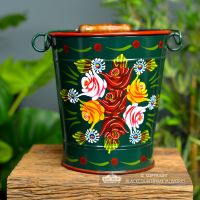 Large Narrowboat Hand Painted Bucket in a Hand Painted Finish Large Narrowboat Hand Painted Bucket in a Hand Painted Finish