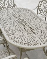 Large Oval Champagne Garden Table Large Oval Champagne Garden Table