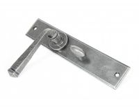 "Ravenscroft" Large Pewter Simplistic Lever Handle With Bathroom Lock