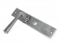 "Ravenscroft" Large Pewter Simplistic Lever Handle With Bathroom Lock