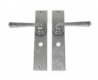 "Ravenscroft" Large Pewter Simplistic Lever Handle With Bathroom Lock