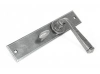 "Ravenscroft" Large Pewter Simplistic Lever Handle With Bathroom Lock