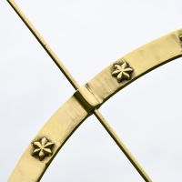 Close-up of the Polished Brass Finish on the Serpent Armillary