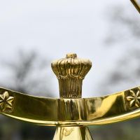 Close-up of the Polished Brass Fixings on the Serpent Armillary