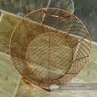 Top View of the Rose Gold Wire Log Basket 