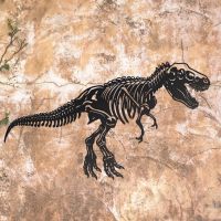 Large Black T-Rex Wall Art 