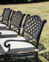 The "Sommelier" 8-Seater Outdoor Dining Set - Antique Copper Cushion Close Up The "Sommelier" 8-Seater Outdoor Dining Set - Antique Copper Cushion Close Up