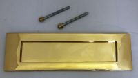 High Quality Polished Brass Victorian Letter Plate - 25cm High Quality Polished Brass Victorian Letter Plate - 25cm