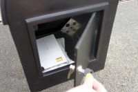 Grosvenor Telescopic Post and Parcel Box REar Opening Door