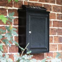 "Charlton Grange" Wall Mounted Post Box with Bright Chrome Lettering "Charlton Grange" Wall Mounted Post Box with Bright Chrome Lettering
