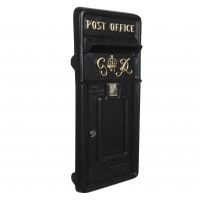 Black King George Rex Post Box Front