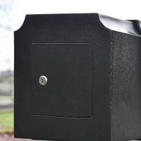 Rear view of "Balmoral Rosette" Post Box with Lock Rear view of "Balmoral Rosette" Post Box with Lock