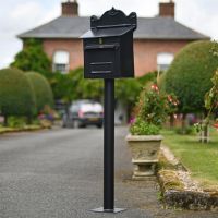 “Twilight Shadows” Black Goldhay Post Box