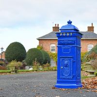 "Coastal Surf" Blue Camden Post Box 