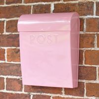 "Rose Mist" Light Pink Contemporary Post Box 
