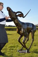 “Nahima” Leaping Impala Garden Sculpture 