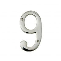 Bright Chrome Big ’N’ Bold Number - 9 Bright Chrome Big ’N’ Bold Number - 9