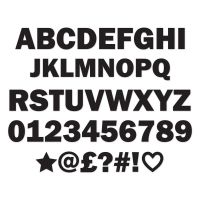 Individual Metal Letters & Numbers - Black