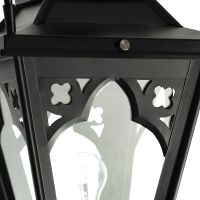 Black Gothic Lamp Post & Lantern Set 2.3m Black Gothic Lamp Post & Lantern Set 2.3m