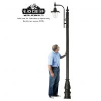 Scale image of a Black St Marlo Lamp post set