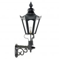 Black Concordia Hexagonal Wall Light on an Ornate Royale Bracket
