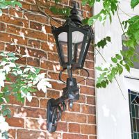 Black Concordia Lantern on Royale Bracket  Black Concordia Lantern on Royale Bracket