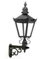Harrogate Wall Lantern On Royale Bracket in Black 
