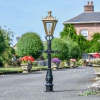 Antique Brass Dorchester Miniature Lamp Post 