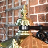 Close up of decorative finial on wall lantern