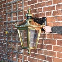 Polished Brass Wall Lantern 