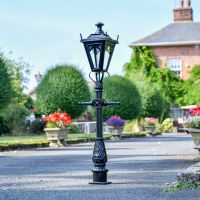 Black Gothic Miniature Lamp Post - 1.5m