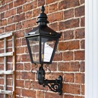Black Wall Mounted Harrogate lantern and bracket Black Wall Mounted Harrogate lantern and bracket
