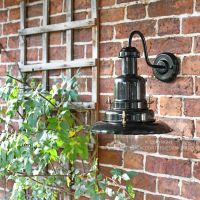 Black "Ironbridge Coach House" Light Fitted to Black Wall