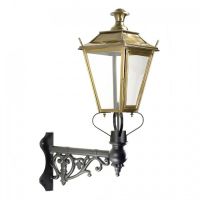 Brass Dorchester Lantern On Ornate Corner Bracket Brass Dorchester Lantern On Ornate Corner Bracket