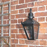 Harrogate Black Wall Lantern mounted to wall Harrogate Black Wall Lantern mounted to wall