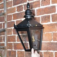 Harrogate Black Wall Lantern in full Harrogate Black Wall Lantern in full