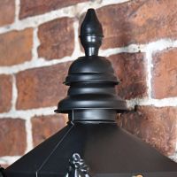 Harrogate Black Wall Lantern with top finial Harrogate Black Wall Lantern with top finial
