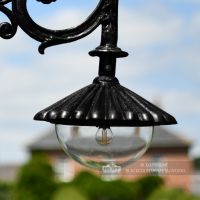 "Lady Eris" Black Finish Ornate Victorian Cast Iron Lamp Post 3.5m - Close Up Of Luminaire
