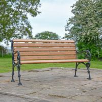 Two Seater Garden Brown Bench