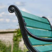 Close up of curved back rest  Close up of curved back rest