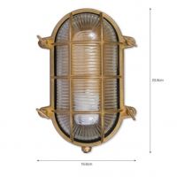 Natural Brass Flush Fix Bulkhead Light Measurements Natural Brass Flush Fix Bulkhead Light Measurements